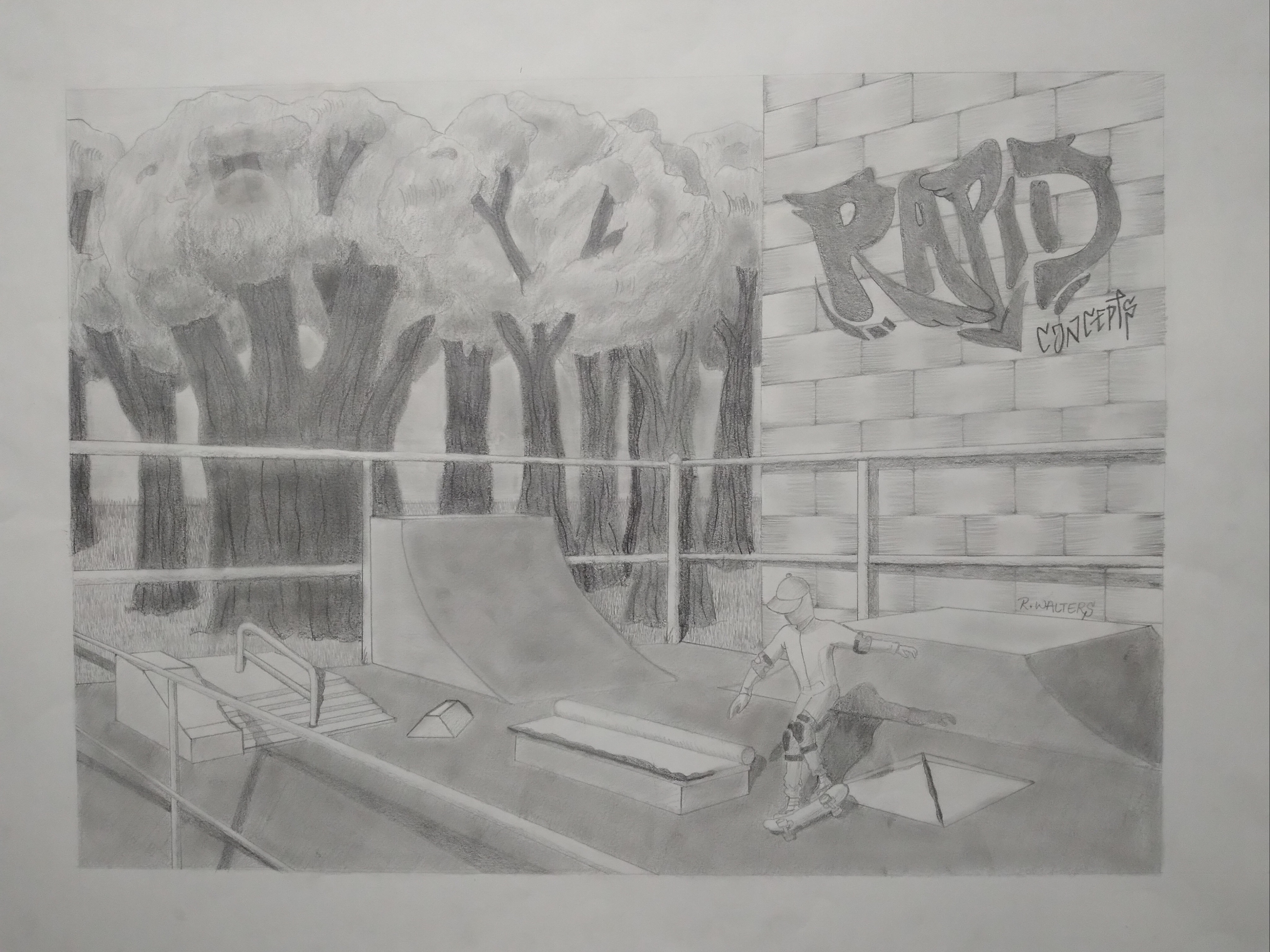 graphite skatepark in perspective